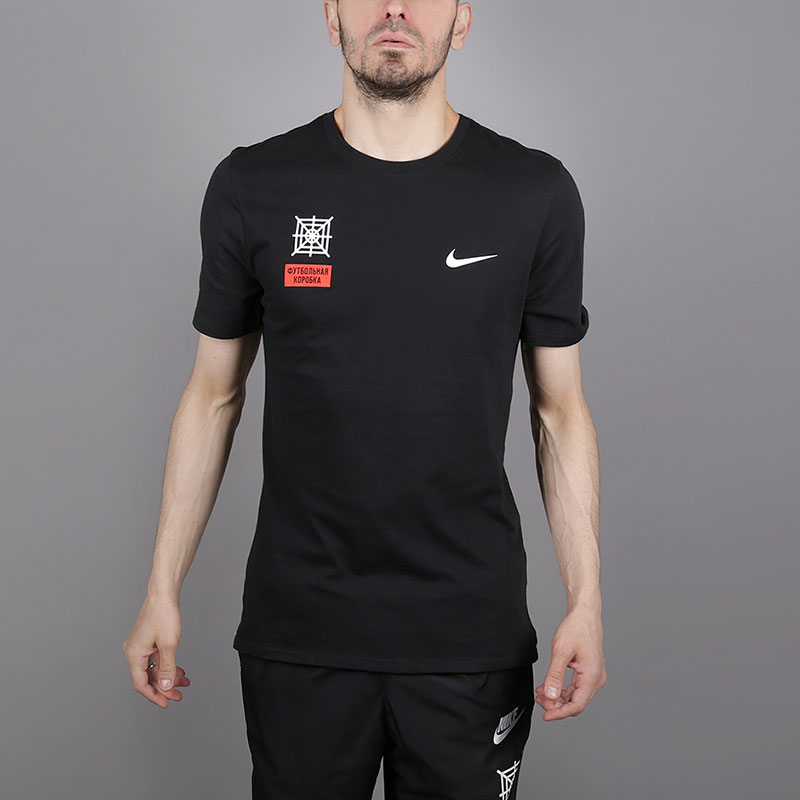 мужская черная футболка Nike Core CTN Ss Crew CD6364-010 - цена, описание, фото 1